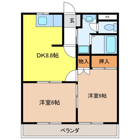 パーシモンＧの物件間取画像